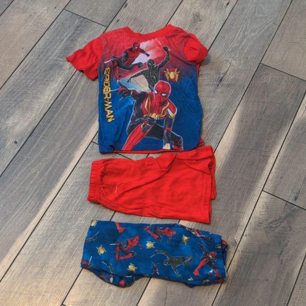 Marvel Spider-Man 3-Piece Girls Pajama Set Size 4/5 Red Blue
